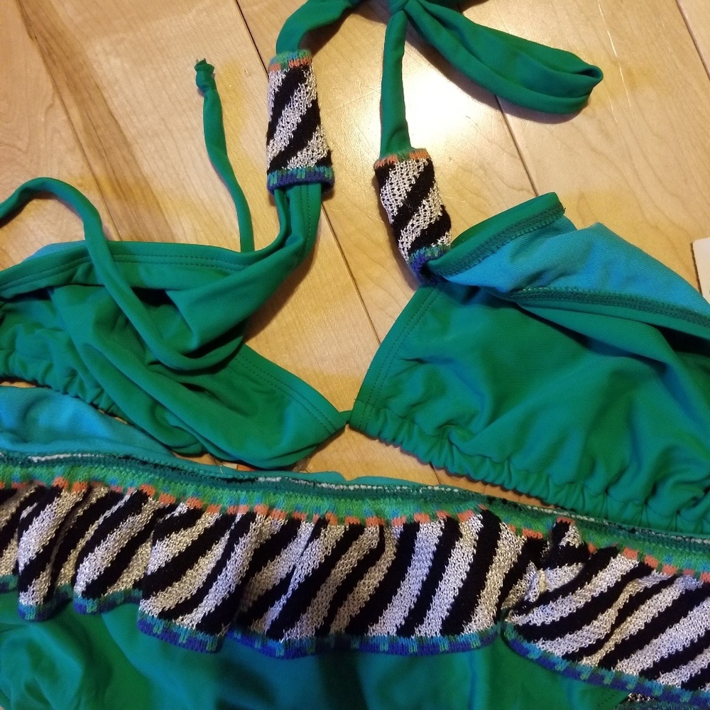 NWT Cecilia Prado triangle top bikini, knit detail - Picture 7 of 7